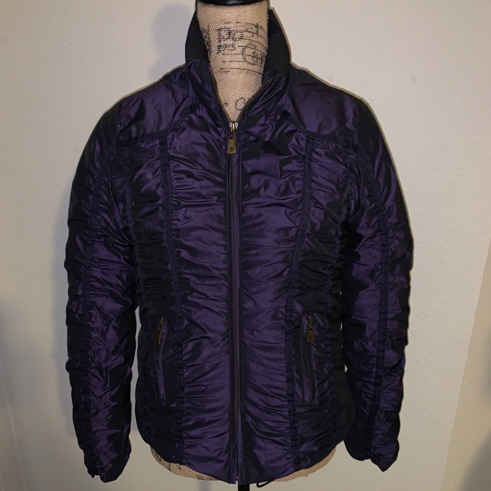 Nicole Miller Collection Puffer Jacket Purple